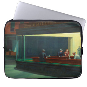 Nighthawks painting by Edward Hopper Laptop Sleeve
