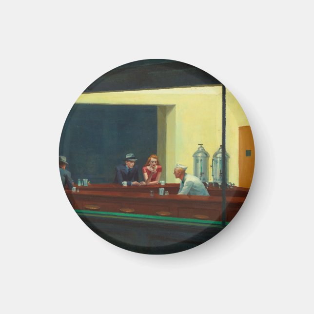 Nighthawks painting by Edward Hopper  Magnet (Front)