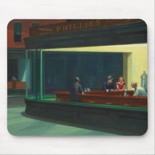 Nighthawks painting by Edward Hopper Mouse Mat
