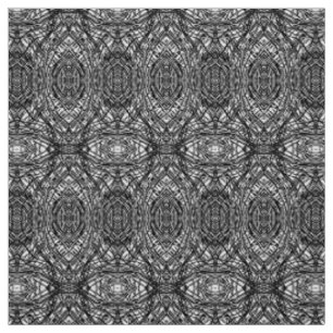 Nightingale Black and White Abstract Acrylic Art Fabric