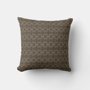 Nightingale Brown Abstract Acrylic Art Cushion