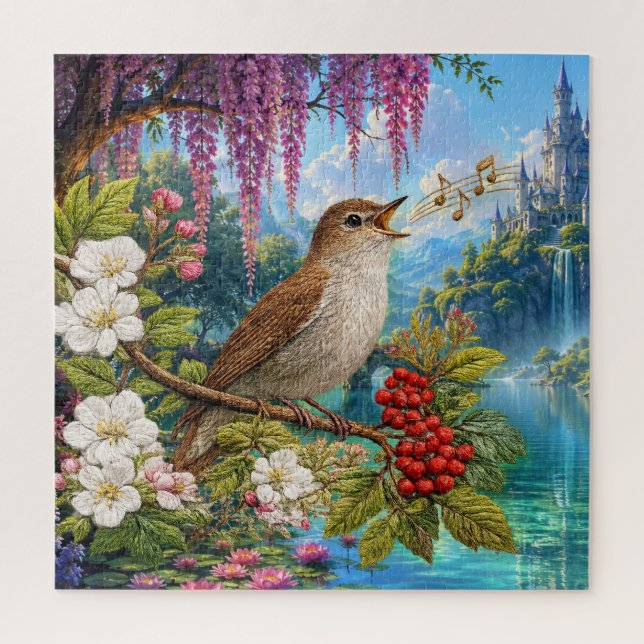 Nightingale & Fairy Lake Jigsaw Puzzle (Vertical)