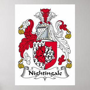 Nightingale Family Crest Poster