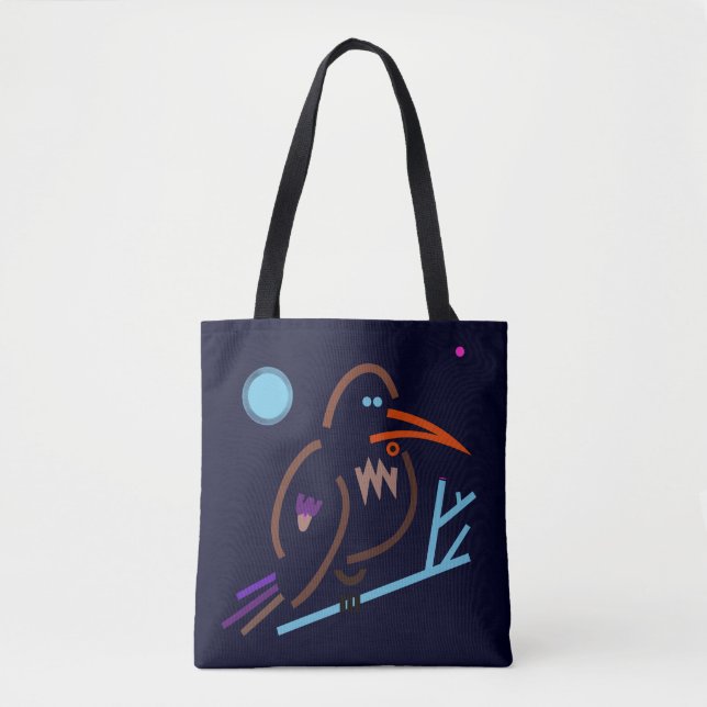 nightingale Modern Art Tote Bag - smilelines (Front)