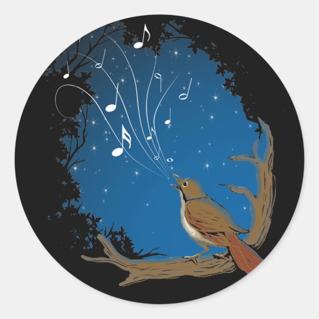 Nightingale Song Classic Round Sticker (Front)