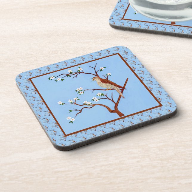 Nightingale Tiled Plastic Coaster (Left Side)
