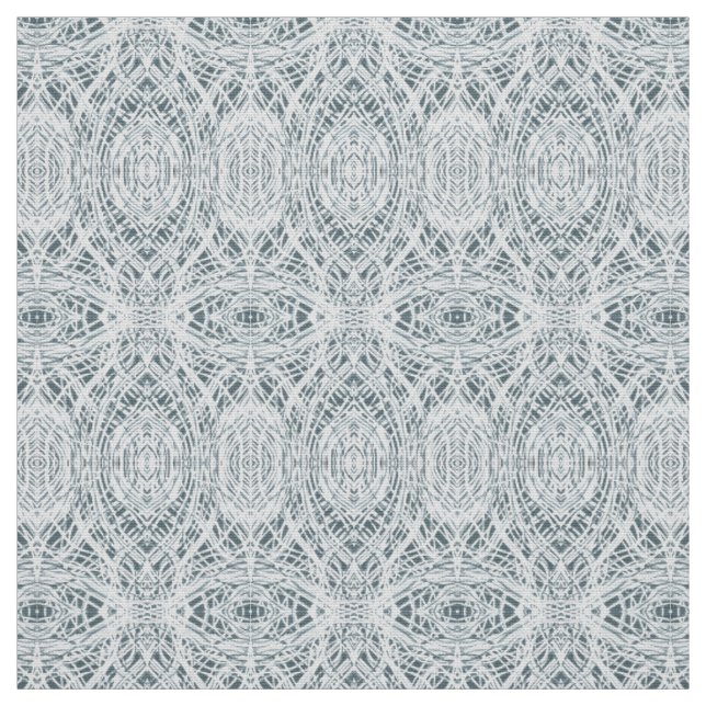 Nightingale White Abstract Acrylic Art Fabric (Swatch)