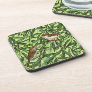 Nightingales in the olive tree 2 coaster