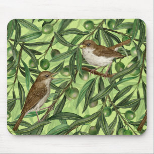 Nightingales in the olive tree 2 mouse mat