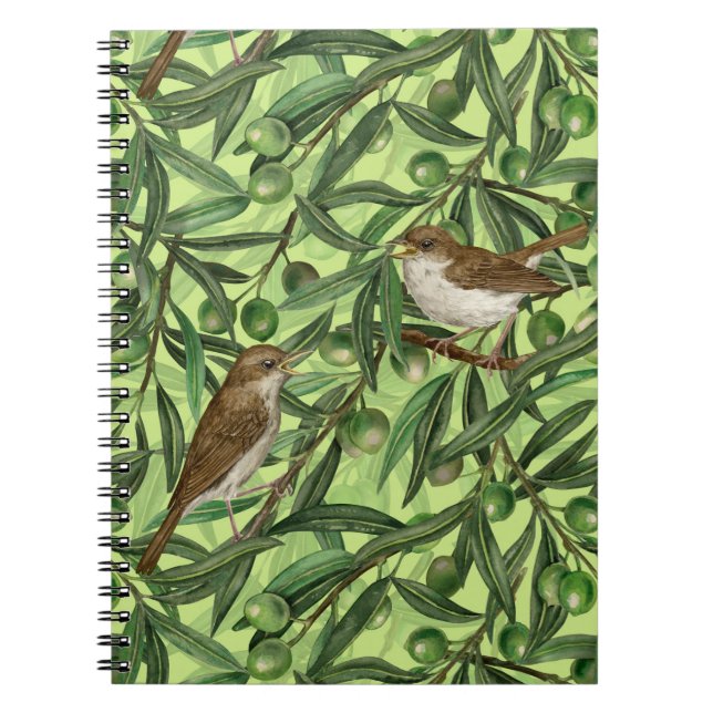Nightingales in the olive tree 2 notebook (Front)