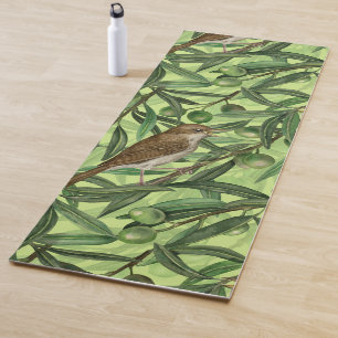 Nightingales in the olive tree 2 yoga mat