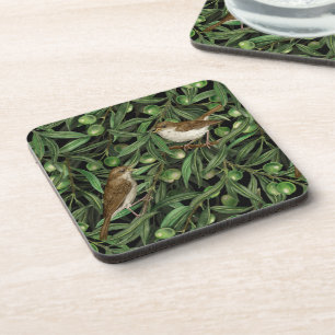 Nightingales in the olive tree 3 coaster