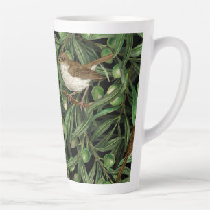 Nightingales in the olive tree 3 latte mug