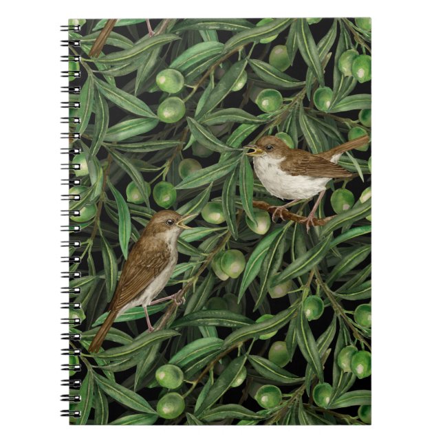 Nightingales in the olive tree 3 notebook (Front)