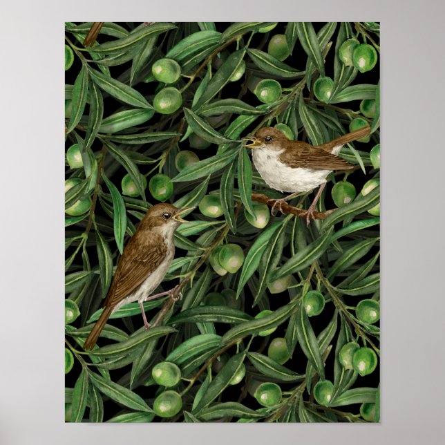 Nightingales in the olive tree 3 poster (Front)