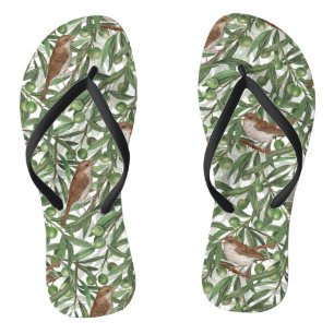 Nightingales in the olive tree flip flops