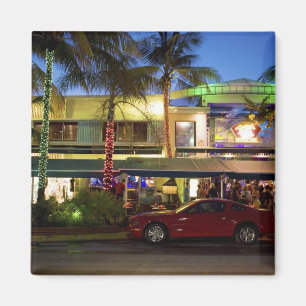 Nightlife on Ocean Drive, South Beach, Miami Magnet