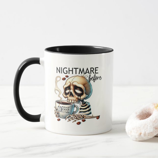 Nightmare before Coffee Mug (With Donut)