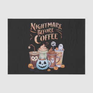 Nightmare Before Coffee Pumpkin Spice Halloween Tissue Paper