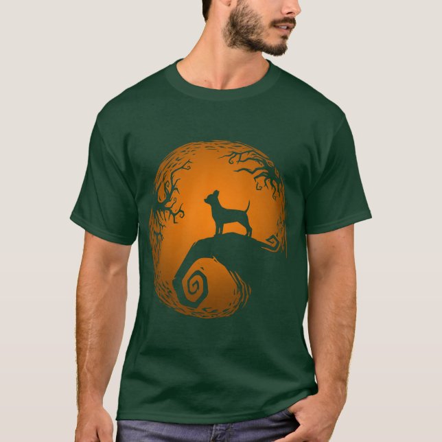 Nightmare Before Halloween Dog retro T-Shirt (Front)
