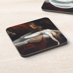 Nightmare by Henry Fuseli Gothic Macabre Dark Art Coaster