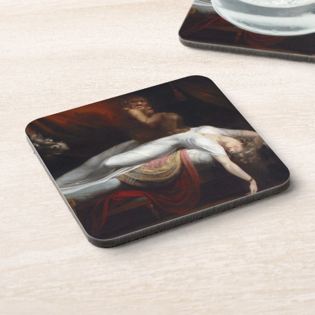 Nightmare by Henry Fuseli Gothic Macabre Dark Art Coaster (Left Side)