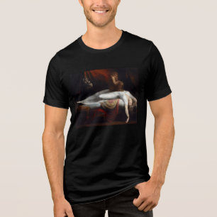Nightmare by Henry Fuseli Gothic Macabre Dark Art Tri-Blend Shirt