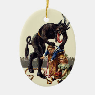 nightmare christmas krampus ceramic tree decoration