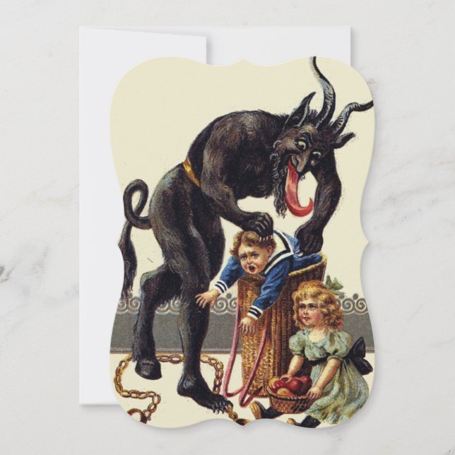 nightmare christmas krampus invitation (Front)