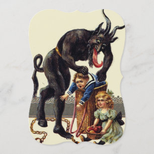 nightmare christmas krampus invitation