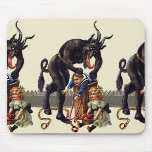 nightmare christmas krampus mouse mat