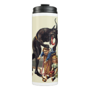 nightmare christmas krampus thermal tumbler