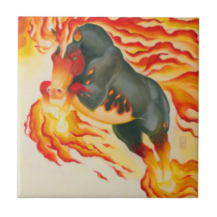 Nightmare Fire Horse Tile