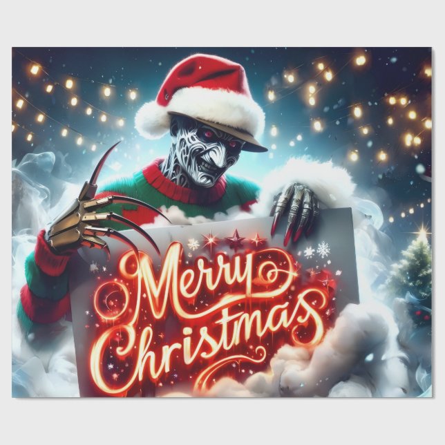Nightmare Merry Christmas  Wrapping Paper (Flat)