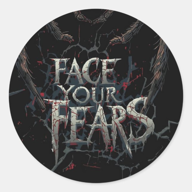 Nightmare Spider – Dark Horror Illustration Classic Round Sticker (Front)