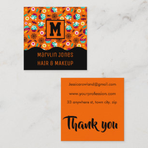 NIGHTMARE TRICK OR TREAT HALLOWEEN SQUARE BUSINESS CARD