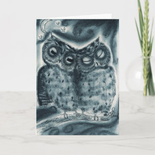 NightOwl Pair - Greeting Card