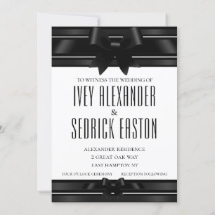 Nights In Black Satin & White Formal Invitation
