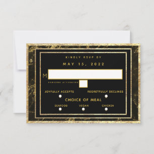 Nights In Granite Gold Wedding 3 Meal Choice RSVP