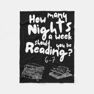Nights Reading 6-7 Meme English Teacher Book Lover Fleece Blanket