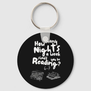 Nights Reading 6-7 Meme English Teacher Book Lover Key Ring