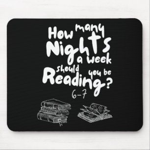 Nights Reading 6-7 Meme English Teacher Book Lover Mouse Mat