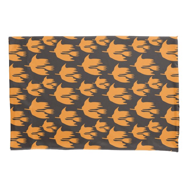 Nighttime Broom Ride - seamless Halloween pattern Pillowcase (Front)