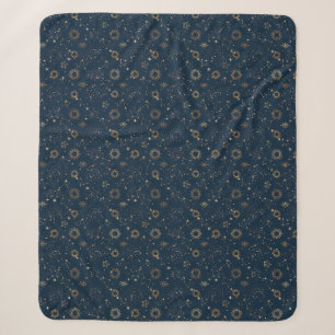 Nighttime Constellations Sherpa Blanket