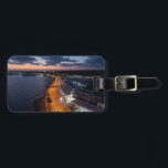 Nighttime drone view of Paphos Harbour Luggage Tag<br><div class="desc">Using our original photographs of Paphos,  Cyprus we create keepsakes and souvenirs to remind you of your holiday.</div>