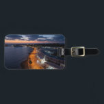Nighttime drone view of Paphos Harbour Luggage Tag<br><div class="desc">Using our original photographs of Paphos,  Cyprus we create keepsakes and souvenirs to remind you of your holiday.</div>