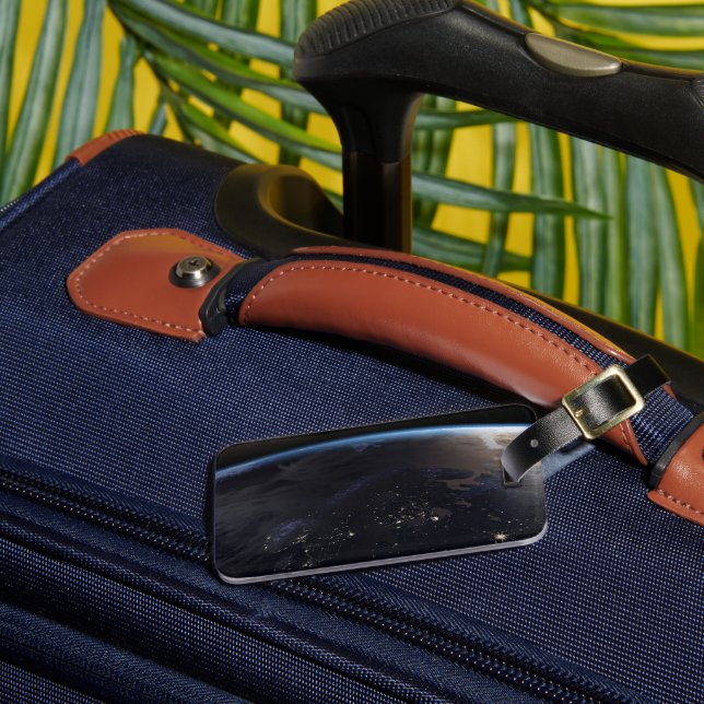 Nighttime Far Northern Europe Luggage Tag (Front Insitu 3)