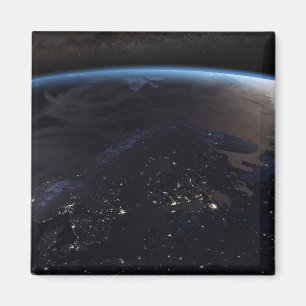 Nighttime Far Northern Europe Magnet