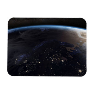 Nighttime Far Northern Europe Magnet