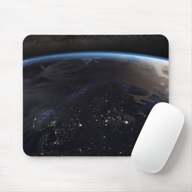 Nighttime Far Northern Europe Mouse Mat (With Mouse)